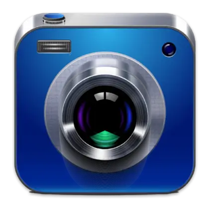 Blue Camera Icon Design