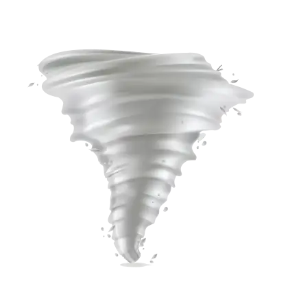 Tornado Icon in Abstract Design