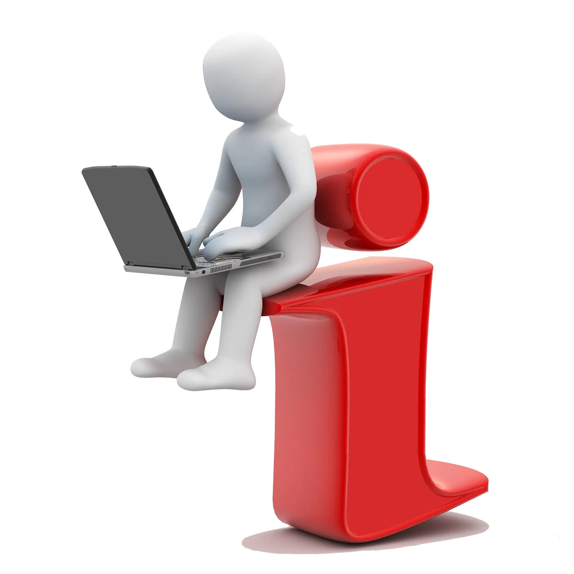 Laptop User Icon for Online Work