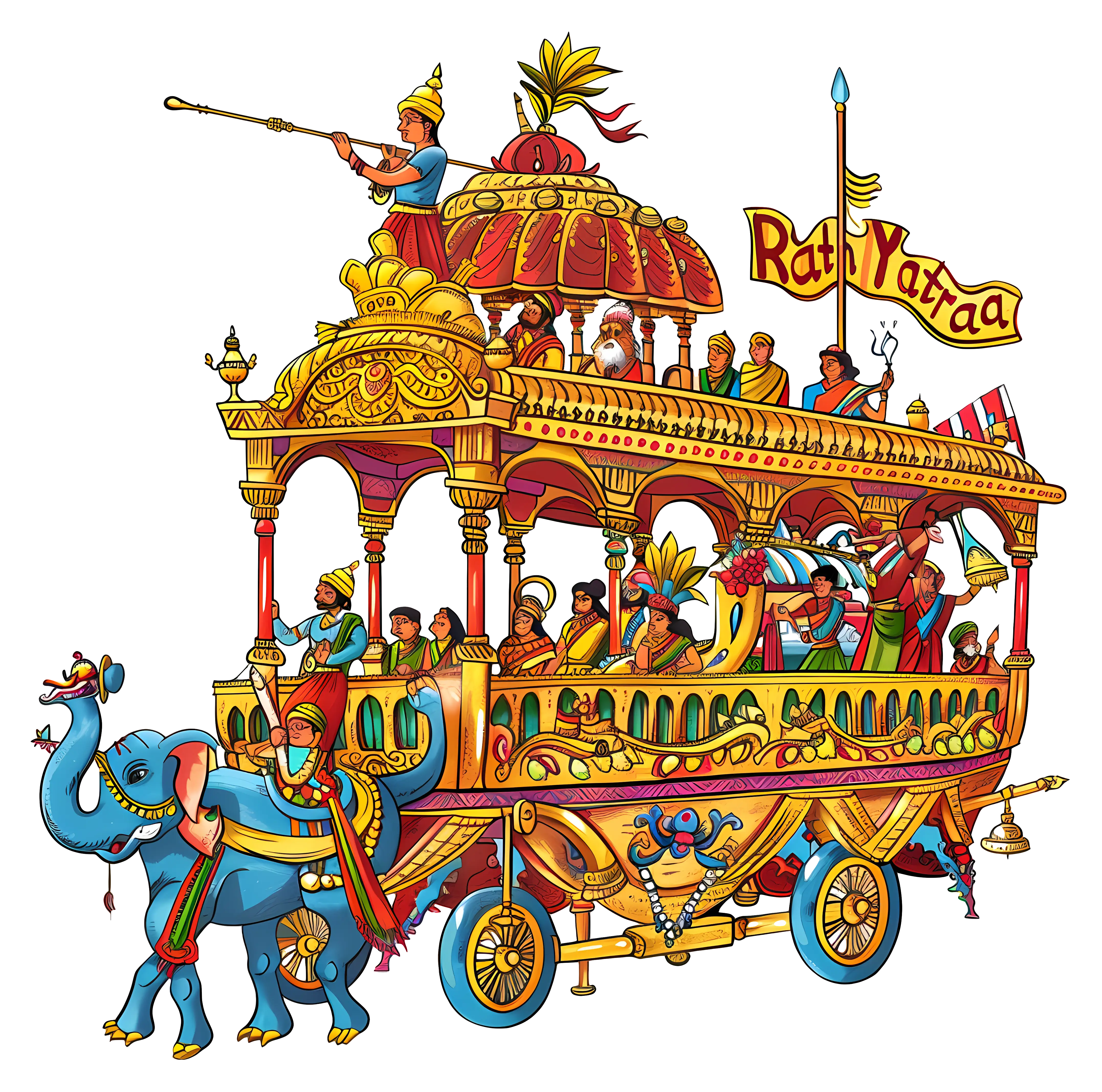 Rath Yatra Festival Illustration