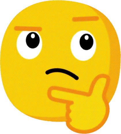 Thinking Face Emoji in Pondering Gesture