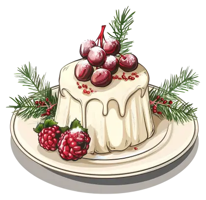 Christmas Pudding with Berries