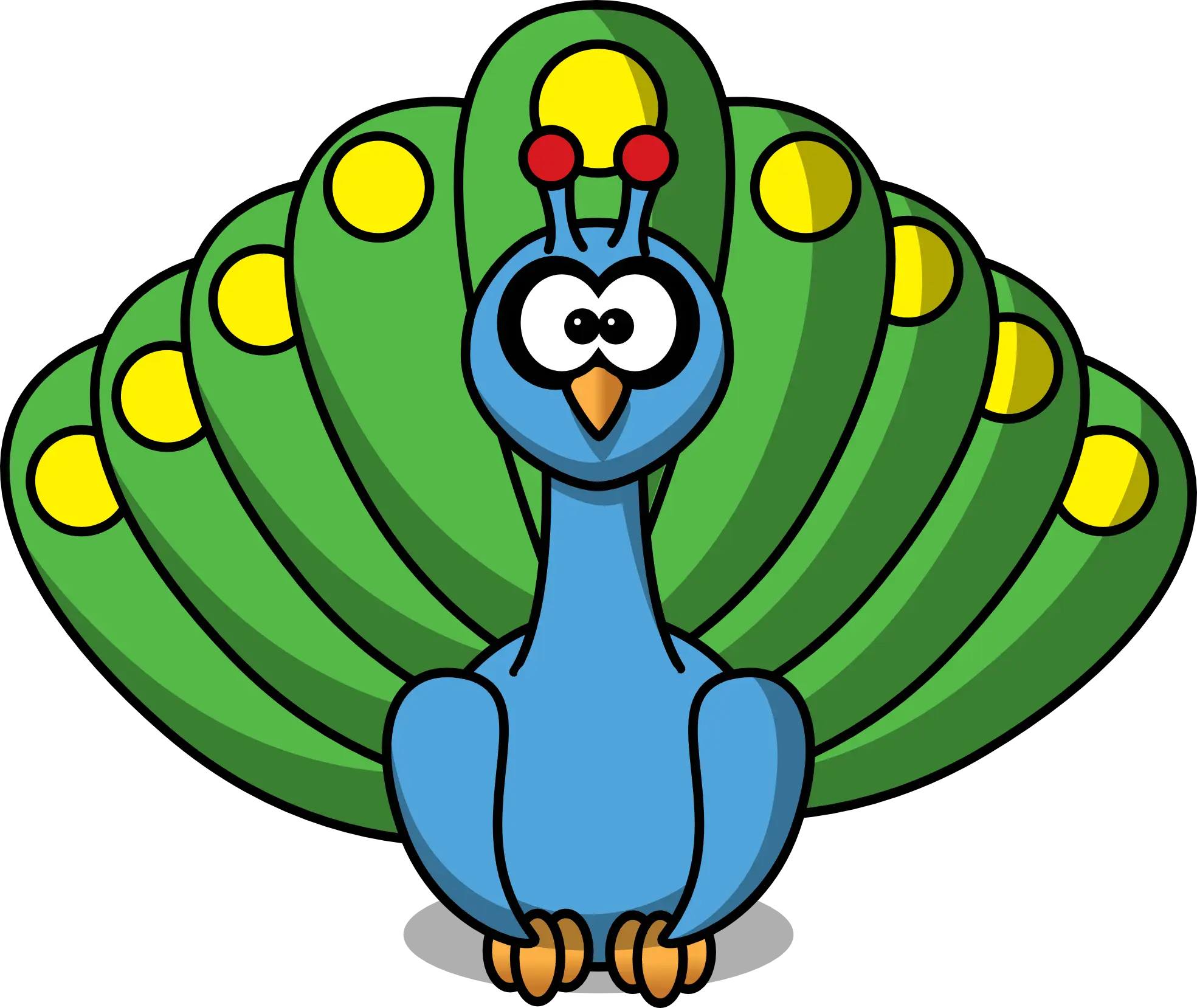 Cute Cartoon Peacock Illustration
