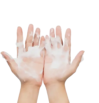 Hands Covered in Soap
