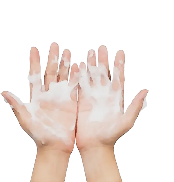 Hands Covered in Soap