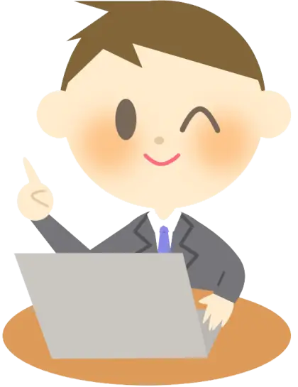 Cartoon Man with Laptop Illustration for Fun Work Concept