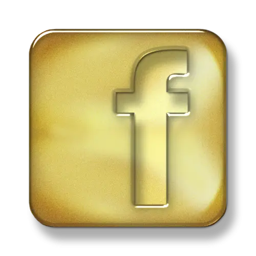 Golden Facebook Icon