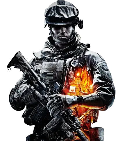 Soldier Illustration Holding a Rifle