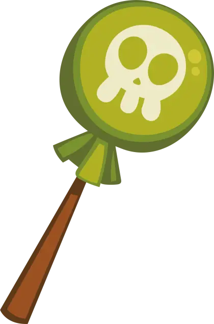 Green Skull Lollipop for Halloween