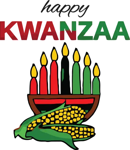 Kwanzaa Candles with Corn Illustration