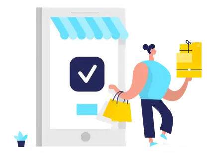 Person Shopping Online with Smartphone