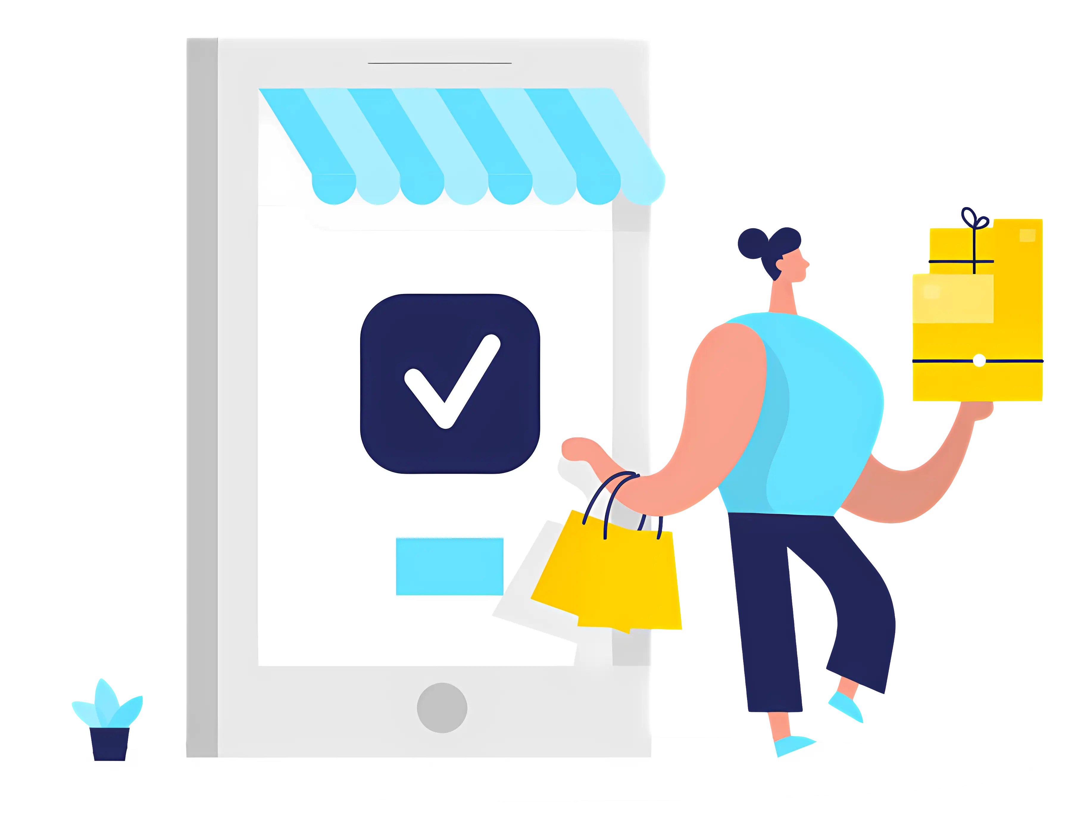 Person Shopping Online with Smartphone
