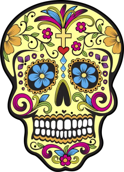 Colorful Mexican Sugar Skull Design