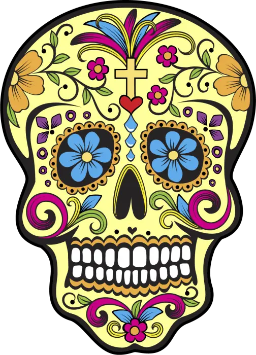 Colorful Mexican Sugar Skull Design