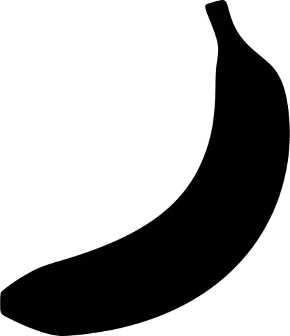 Black Banana Silhouette Design