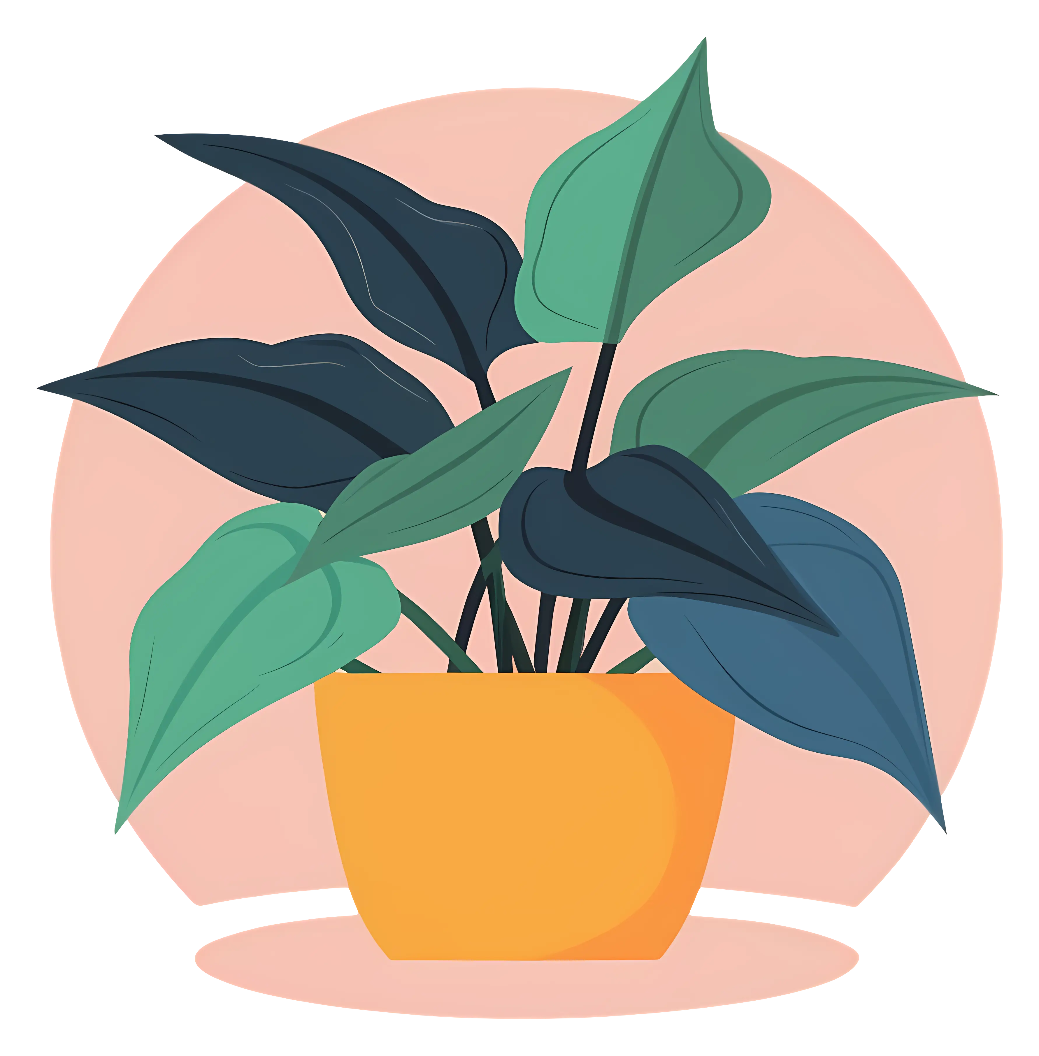 Potted Green Plant for Home Decor