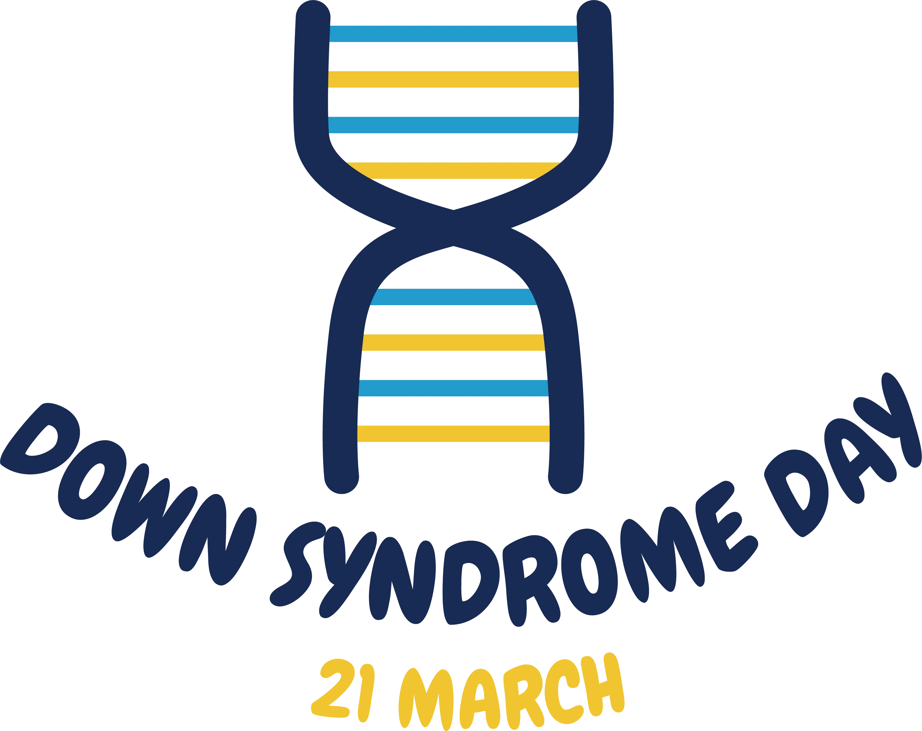 DNA Symbol for Down Syndrome Day