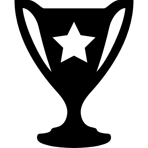 Black Trophy with Star