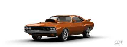 Classic Orange Muscle Car