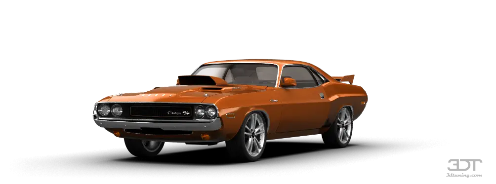 Classic Orange Muscle Car