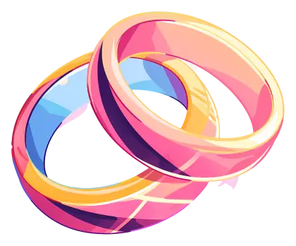Golden Wedding Rings Representing Eternal Love