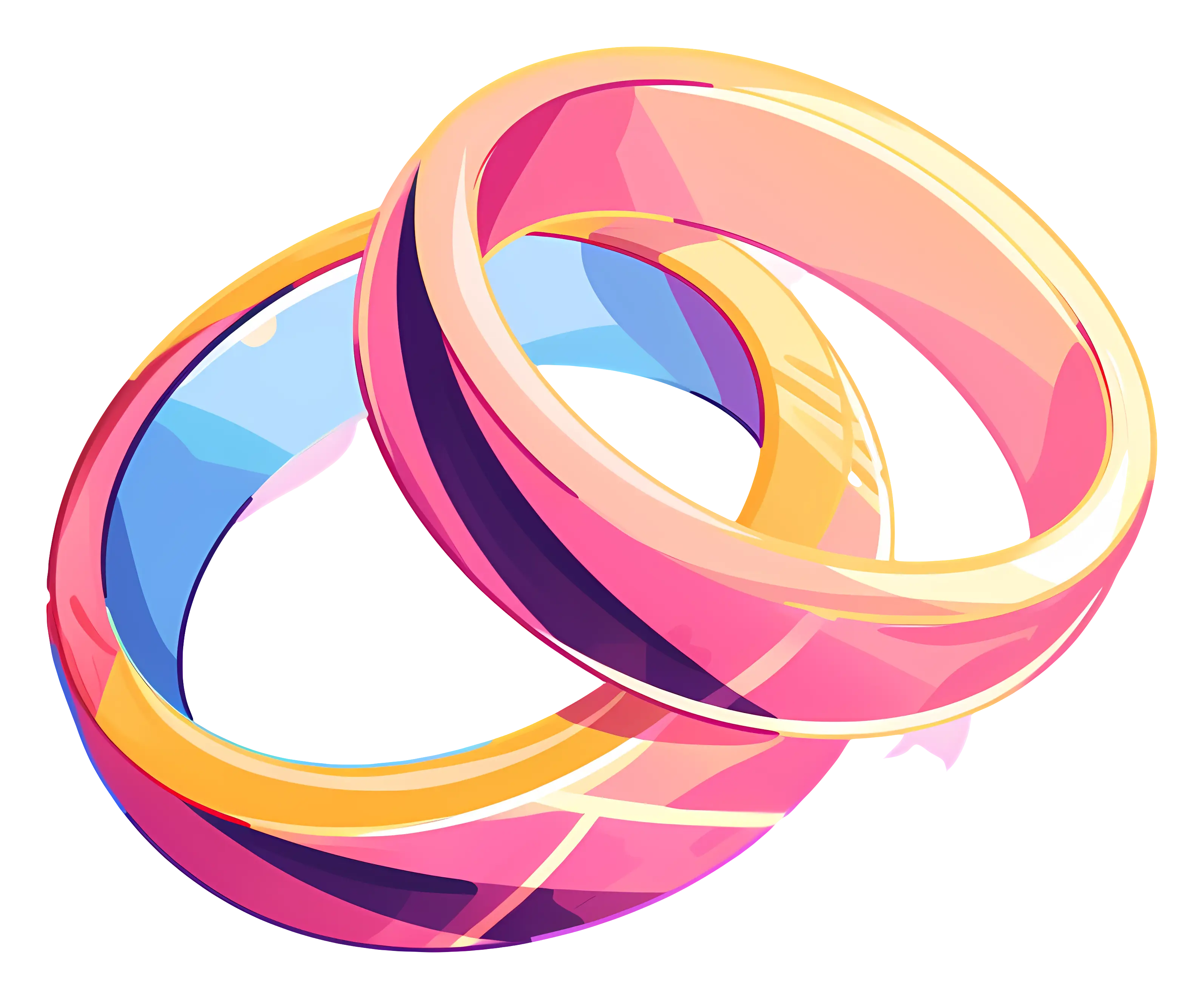 Golden Wedding Rings Representing Eternal Love