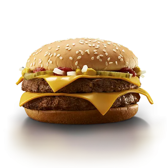 Tasty Double Cheeseburger with Sesame Bun