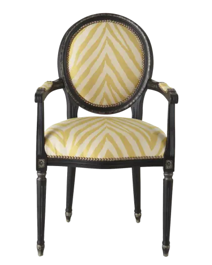 Zebra Print Upholstered Armchair