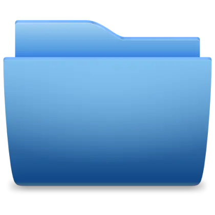 Blue File Folder Icon