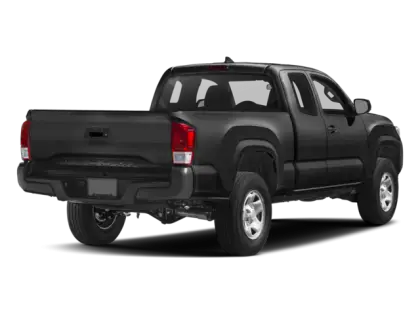 Black Pickup Truck Rear View