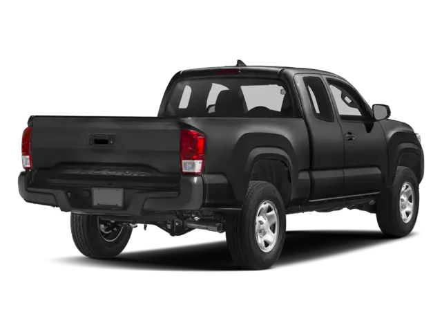 Black Pickup Truck Rear View
