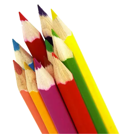 Stacked Colored Pencils in Vibrant Colors