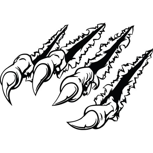 Claw Scratch Tattoo Design Illustration