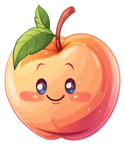 Cute Cartoon Peach Illustration