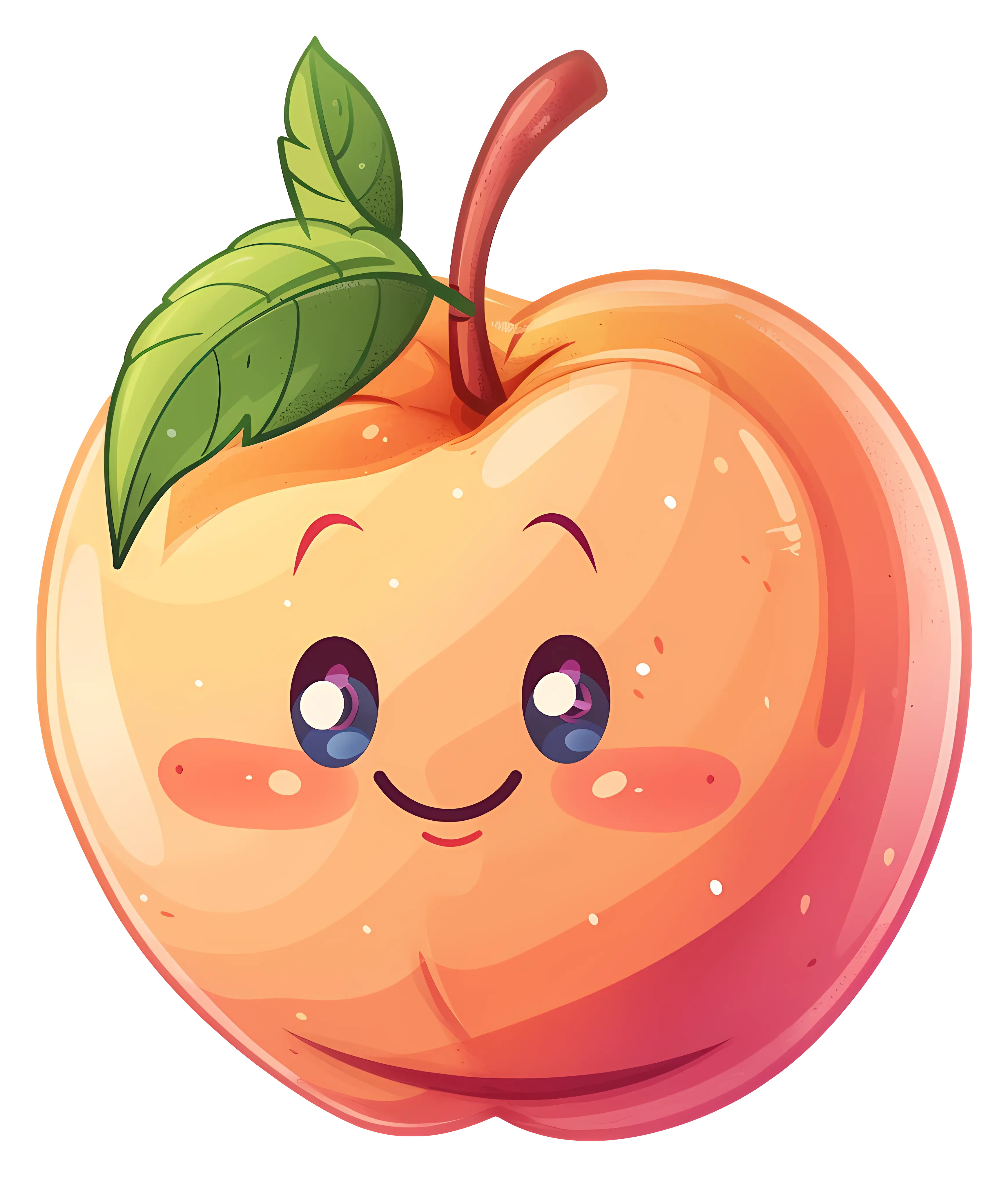 Cute Cartoon Peach Illustration