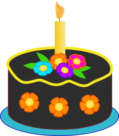 Chocolate Cake with Candle for Celebration