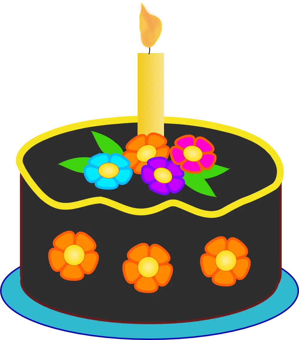 Chocolate Cake with Candle for Celebration
