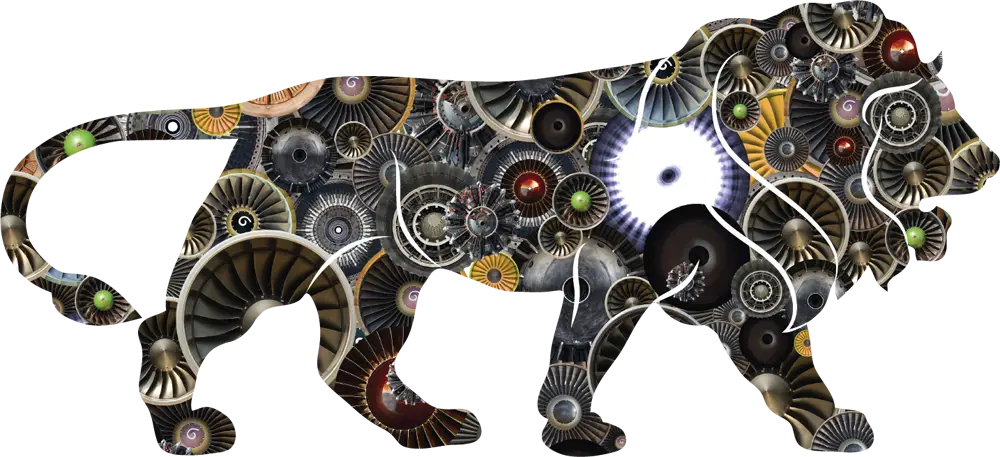 Mechanical Lion Art