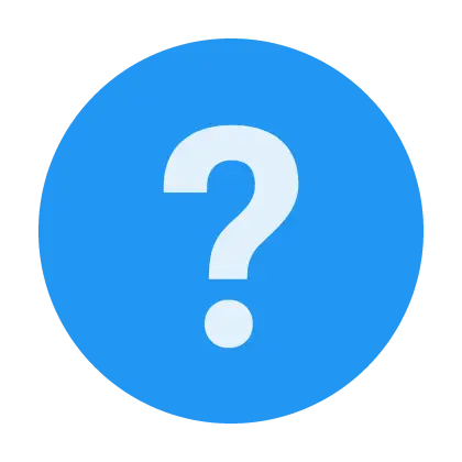 Blue Question Mark Icon for Support