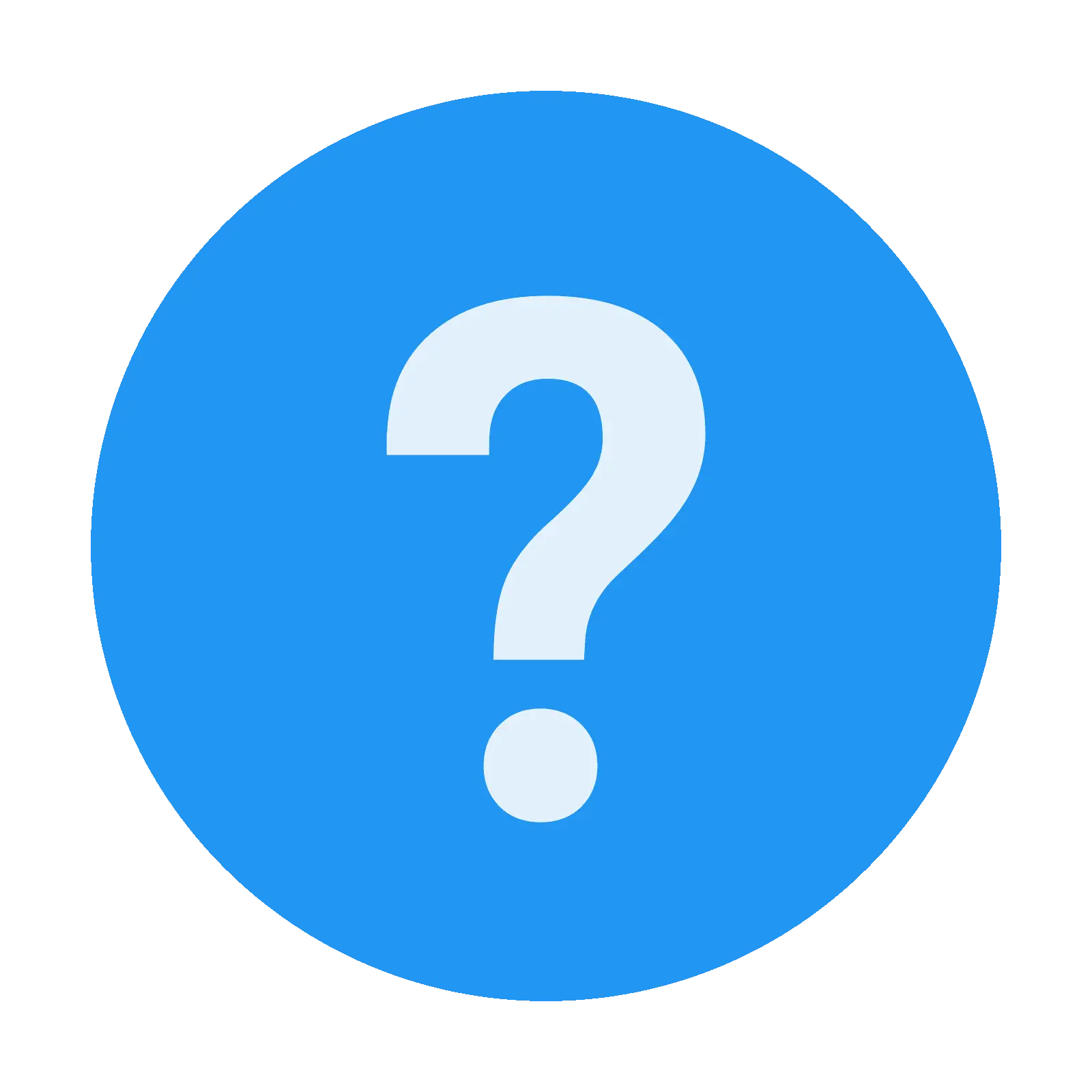Blue Question Mark Icon for Support