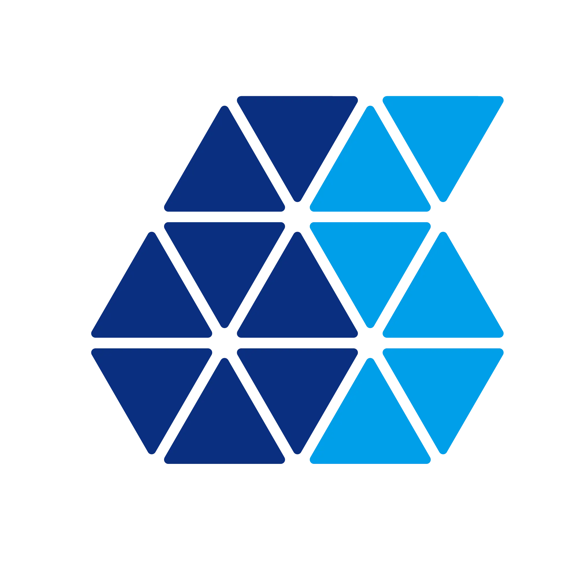 Blue Geometric Triangles Design
