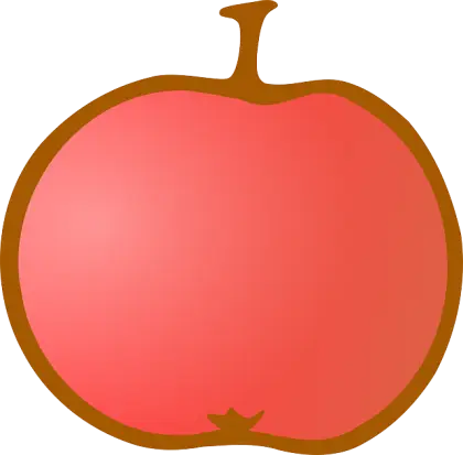 Red Cartoon Apple Illustration