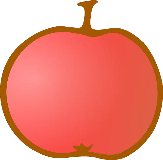 Red Cartoon Apple Illustration