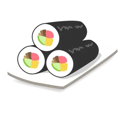 Delicious Sushi Rolls on Plate