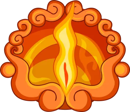 Decorative Lamp with Flame