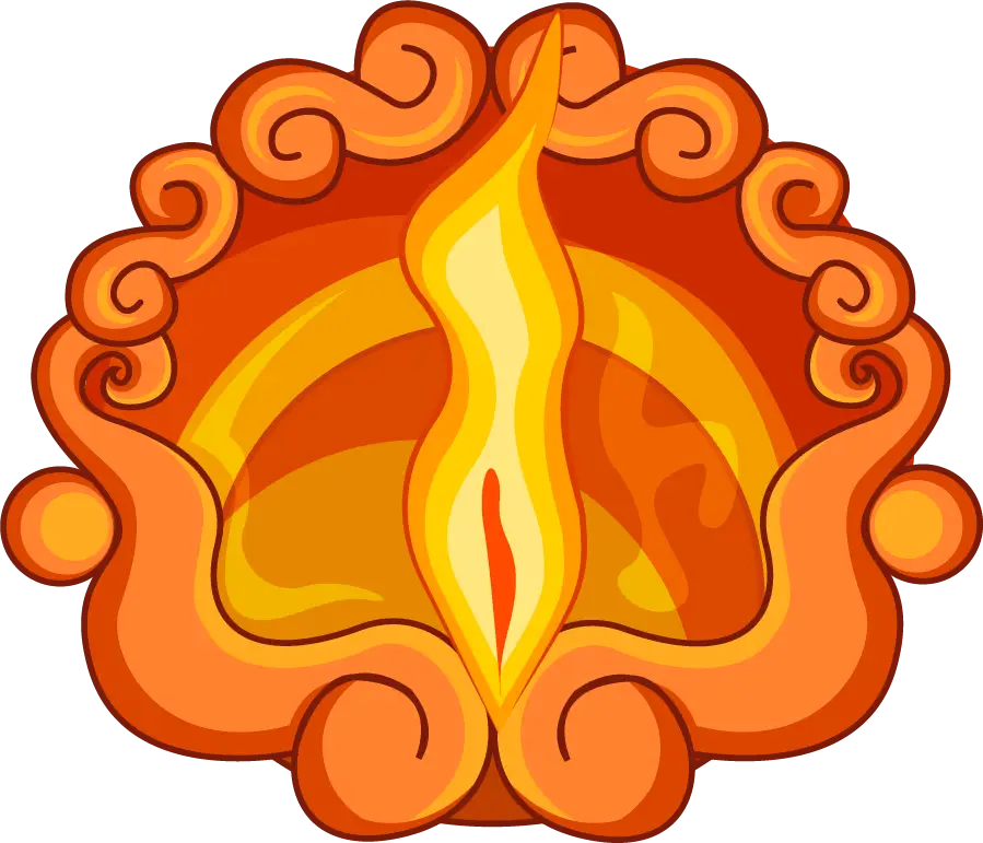 Decorative Lamp with Flame