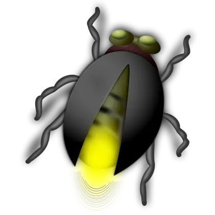 Digital Firefly with Glowing Light