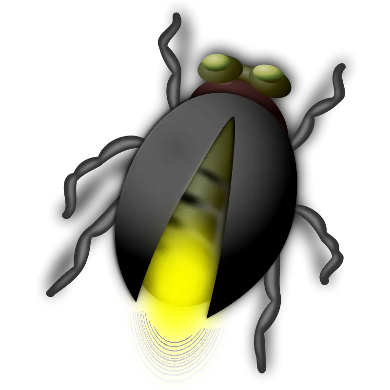 Digital Firefly with Glowing Light