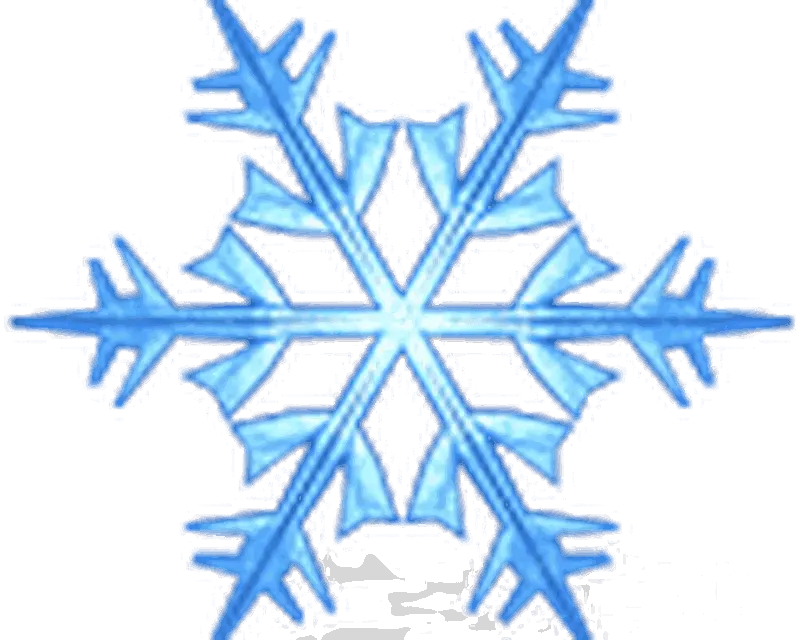 Blue Snowflake Symbol for Winter