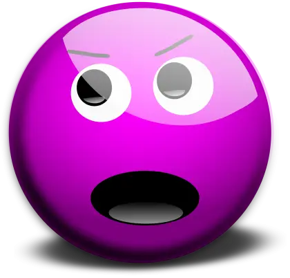 Purple Emoji with Surprised Expression